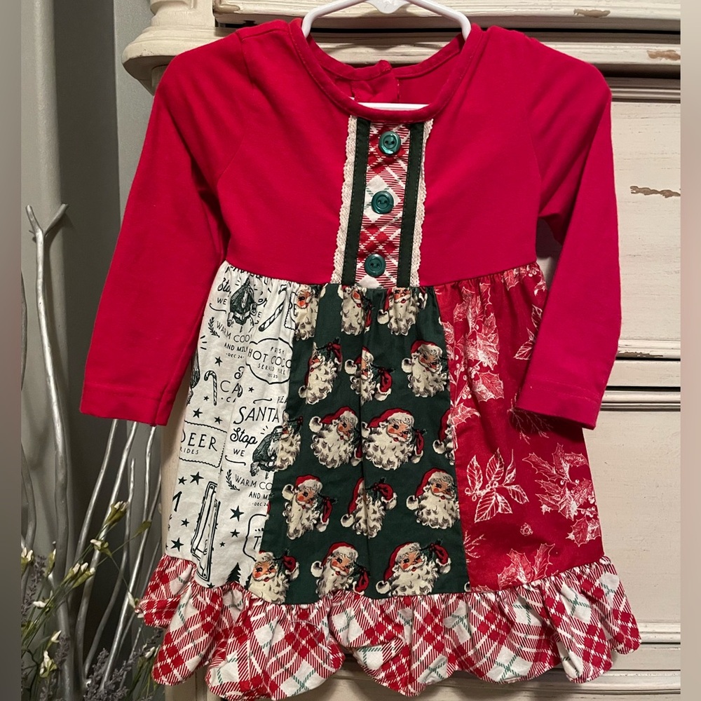 RicRac & Ruffles Festive Patchwork Holiday Dress